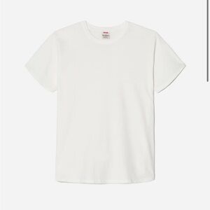 NWOT Re/Done x Hanes Mens Off White Single Stitch Short Sleeve Tee